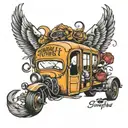 struggle bus tattoo design idea