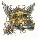 struggle bus tattoo design idea