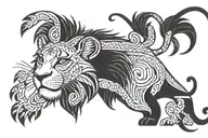 rafiki drawing Simba lion king tattoo design idea