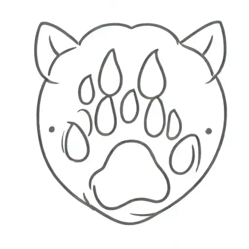 wolf paw print tattoo design idea