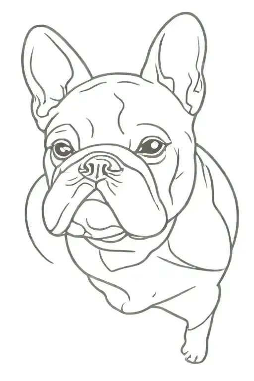french bulldog tattoo design idea