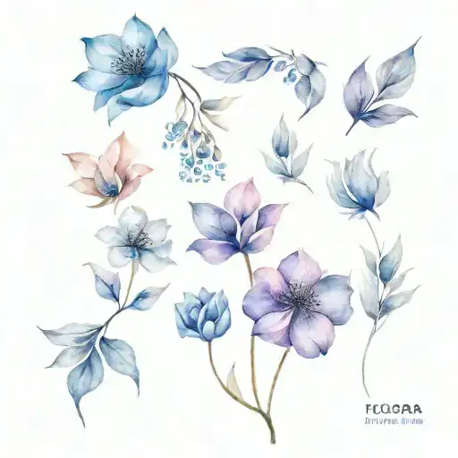 floral patterns tattoo design idea