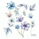 floral patterns tattoo design idea