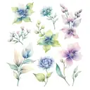 floral patterns tattoo design idea