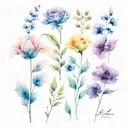 floral patterns tattoo design idea