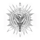 Navajo symbols feather thunderbird tracks humming bird facing arrows tattoo design idea