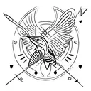 Navajo symbols feather thunderbird tracks humming bird facing arrows tattoo design idea
