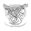 Navajo symbols feather thunderbird tracks humming bird facing arrows tattoo design idea