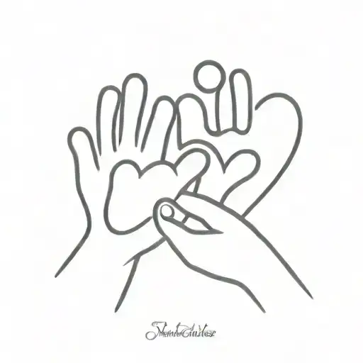 Two hearts with a dog paw everything should be connected  tattoo design idea