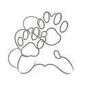 Two hearts with a dog paw everything should be connected  tattoo design idea