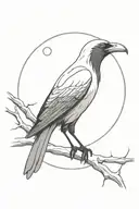 Itachi's crow holding mangekyou sharingan tattoo design idea