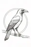 Itachi's crow holding mangekyou sharingan tattoo design idea