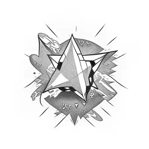 cartoon-anime star about to explode tattoo design idea