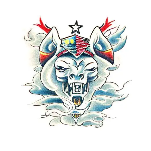 wild horse tattoo design idea