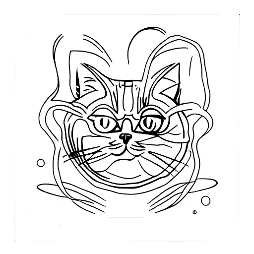 sweet cat fresia tattoo design idea