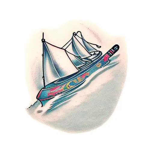 sculling oar tattoo design idea