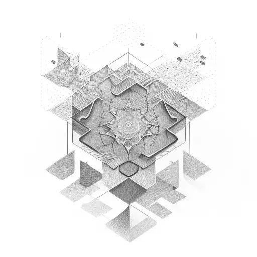 A minimalist tattoo representing the harmony between your software development skills and nature tattoo design idea