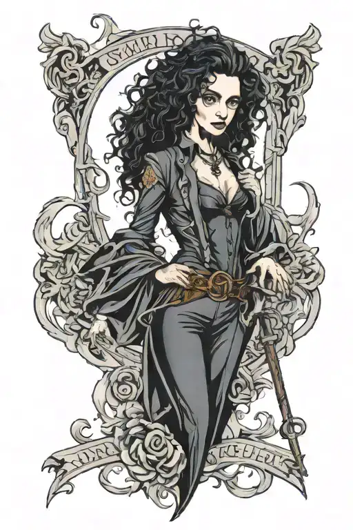 harry potter bellatrix  tattoo design idea