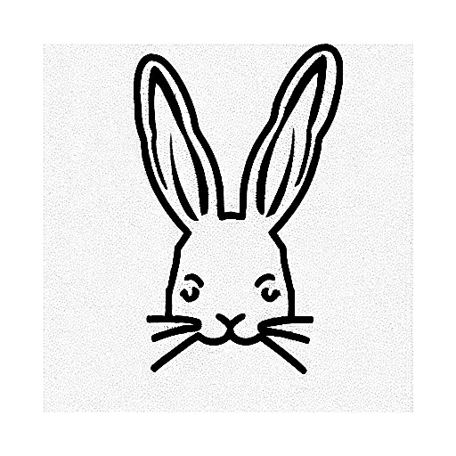 bunny ears pink and white tattoo design idea