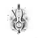 music with name sri tattoo design idea