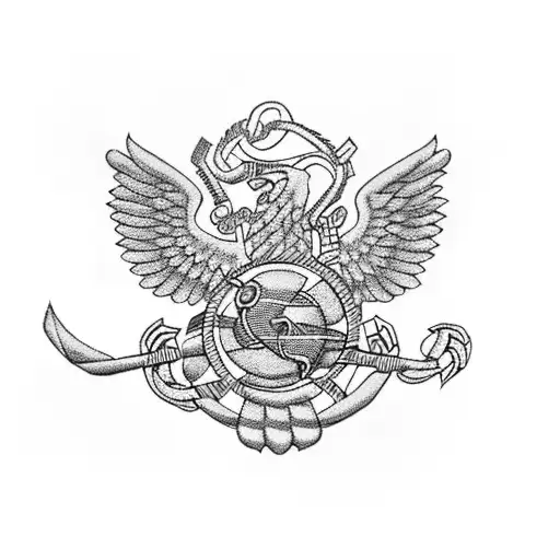marine corps  tattoo design idea