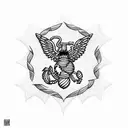 marine corps  tattoo design idea