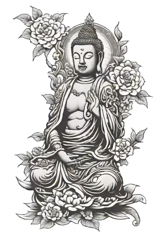 Budha tattoo design idea