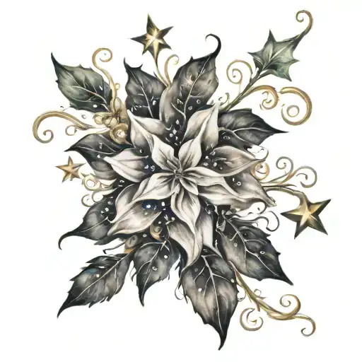 vine of stars tattoo design idea