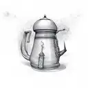 genie lamp tattoo design idea