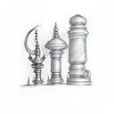 genie lamp tattoo design idea