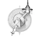 genie lamp tattoo design idea