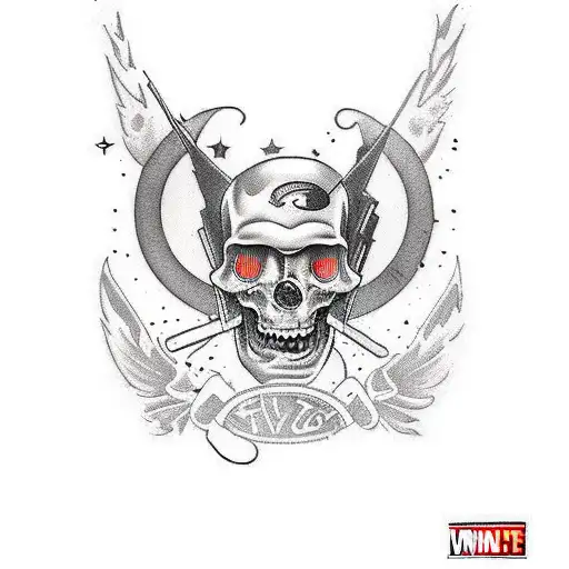 sound system on space tattoo design idea