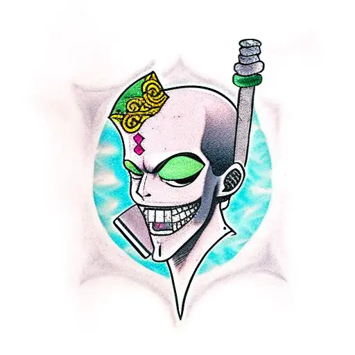 zoro three swords combined with shank's scars tattoo design idea