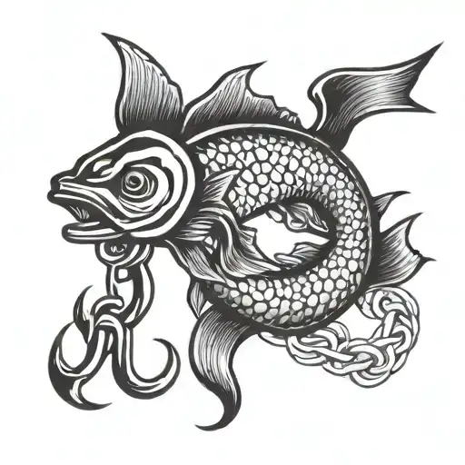 small tatto of fish hook with fishing line saying dad or Charles tattoo design idea
