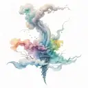 Tornado destroying tattoo design idea