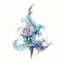 Tornado destroying tattoo design idea