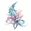 Tornado destroying tattoo design idea