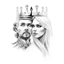 king and queen chess to represent mom and dad tattoo design idea