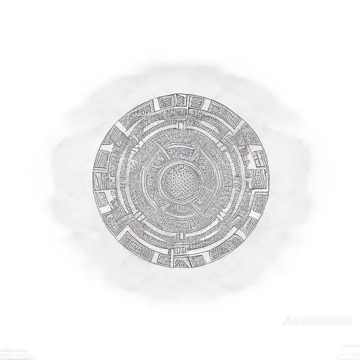 ancient greek themed tribal pattern tattoo design idea