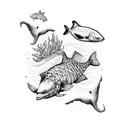 Oregon coast sea animals  tattoo design idea