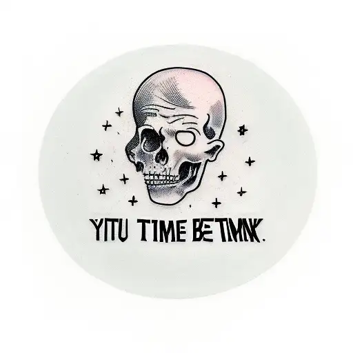 Text "be fucking human, stay human any fucking time" tattoo design idea