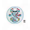 A Hello World message written in binary code tattoo design idea