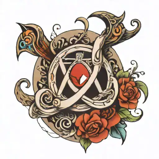 JJ with infinity sign tattoo design idea