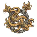 JJ with infinity sign tattoo design idea