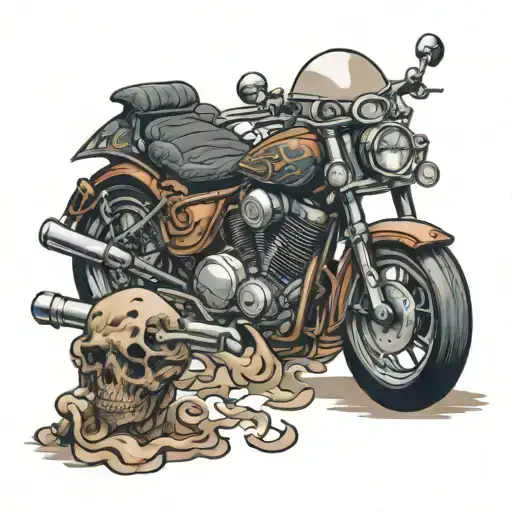 MOTORCYCLE DEATH GOD tattoo design idea