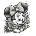 Minnie Mouse surrounded tattoo design idea