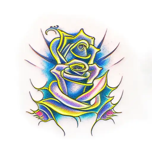 dacian Draco and a rose tattoo design idea
