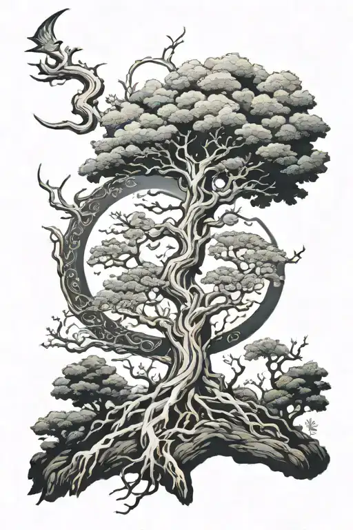 telperion, the silver tree of valinor, tolkien tattoo design idea
