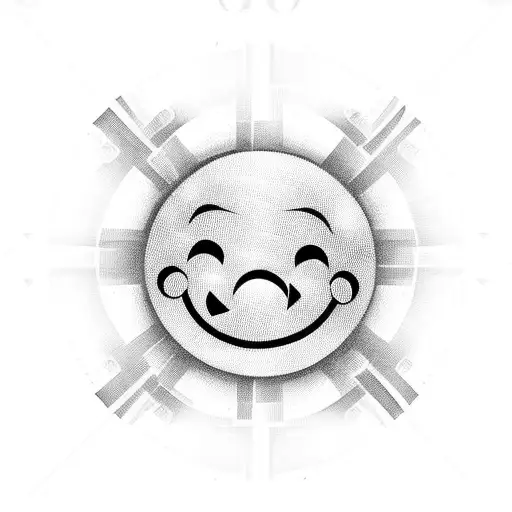 smiley face tattoo design idea