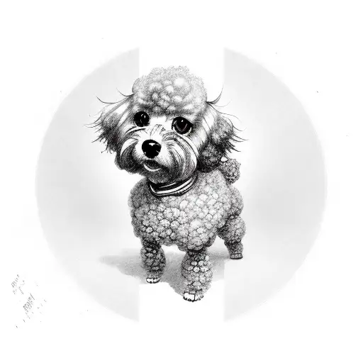 two toy poodle tattoo design idea